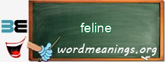 WordMeaning blackboard for feline